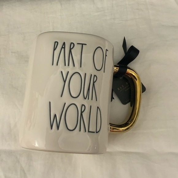 New HTF Rae Dunn Disney The Little Mermaid Ariel PART OF YOUR WORLD Coffee Mug - Picture 2 of 3